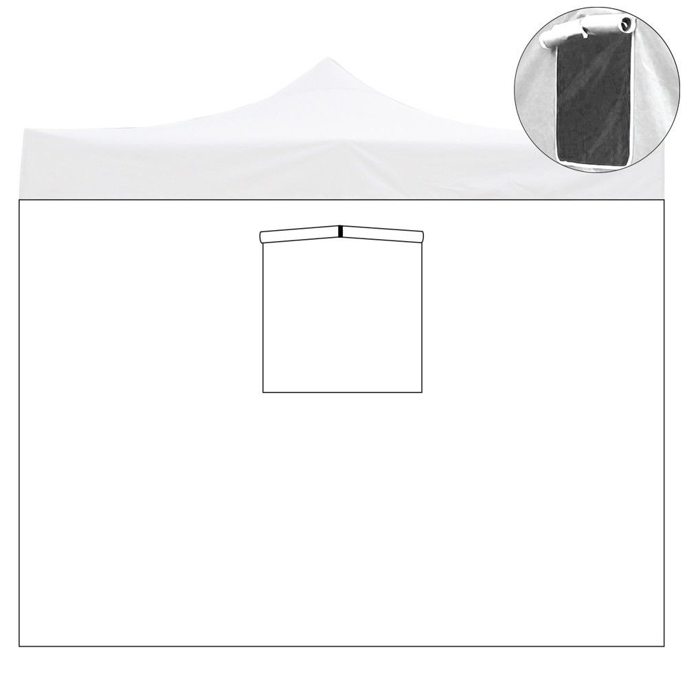 TELO LATERALE 3X2 BIANCO CON FINESTRA RICAMBIO GAZEBO MARKET
