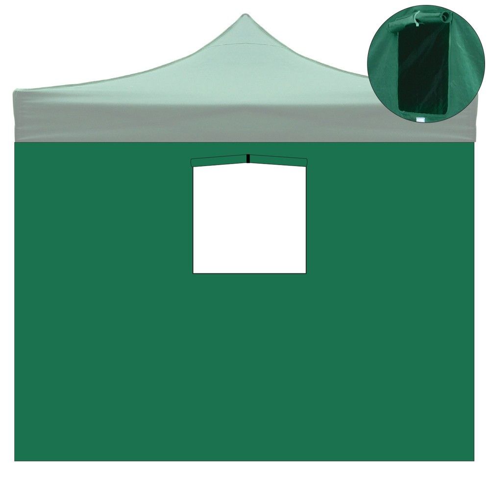 TELO LATERALE 3X2 VERDE CON FINESTRA RICAMBIO GAZEBO MARKET
