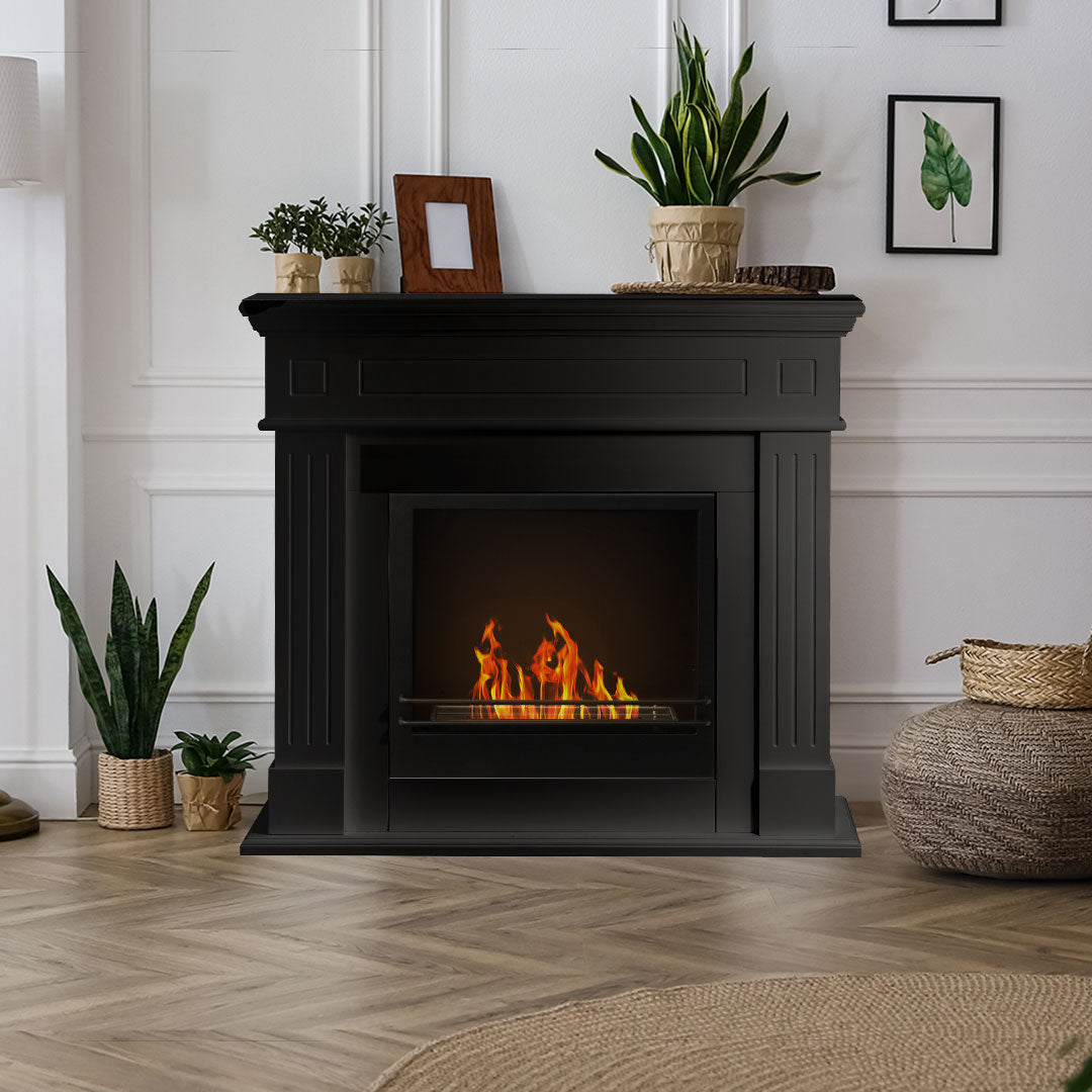 BIOCAMINO DA TERRA CAMBRIDGE NERO L 110 x P 37x H 102