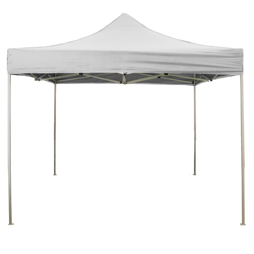GAZEBO RICHIUDIBILE 3X3 BIANCO ACCIAIO 1080D RIVESTITO PVC MARKET
