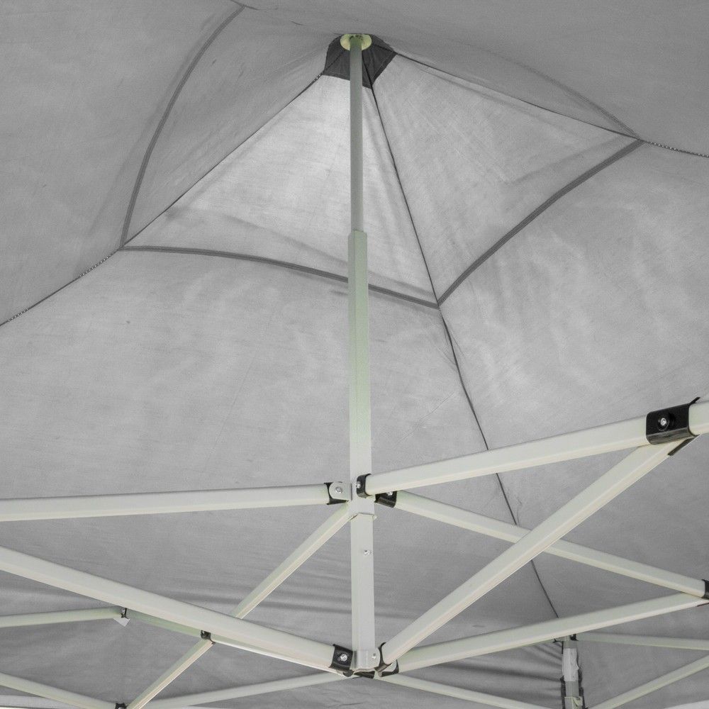 GAZEBO RICHIUDIBILE 3X3 BIANCO ACCIAIO 1080D RIVESTITO PVC MARKET