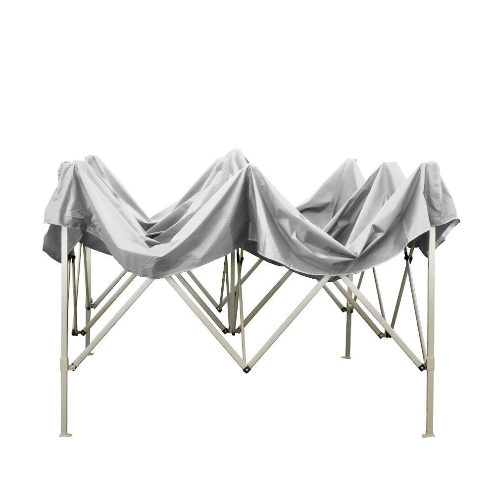 GAZEBO RICHIUDIBILE 3X3 BIANCO ACCIAIO 1080D RIVESTITO PVC MARKET
