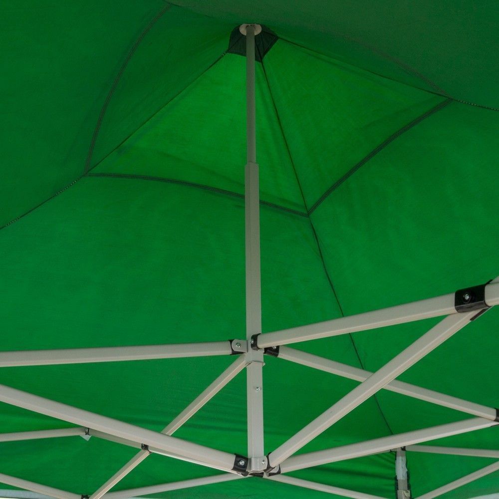 GAZEBO RICHIUDIBILE 3X3 VERDE ACCIAIO 1080D RIVESTITO PVC MARKET