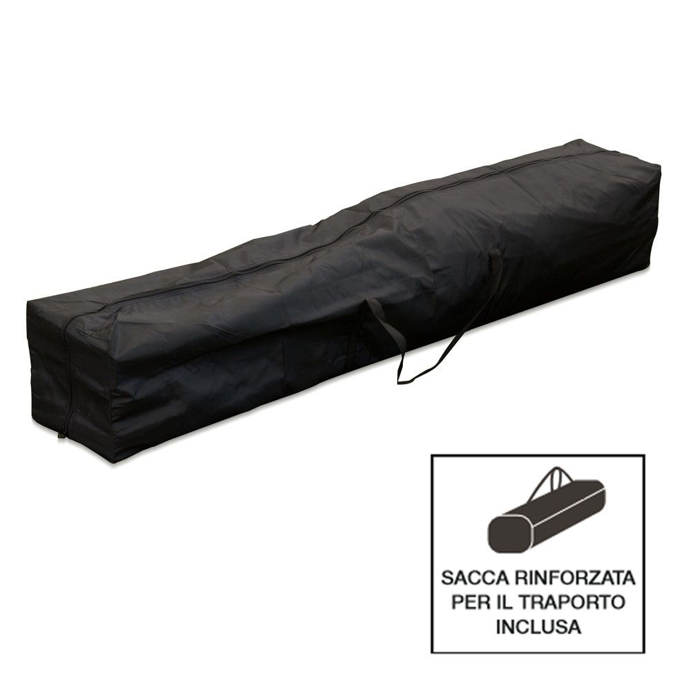 GAZEBO RICHIUDIBILE 2X2 BIANCO ACCIAIO 1080D RIVESTITO PVC MARKET