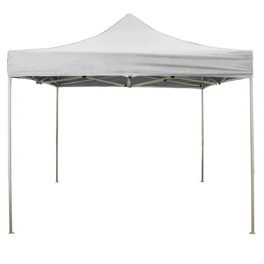 GAZEBO RICHIUDIBILE 2X2 BIANCO ACCIAIO 1080D RIVESTITO PVC MARKET