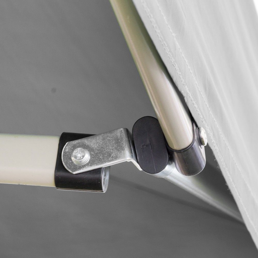 GAZEBO RICHIUDIBILE 2X2 BIANCO ACCIAIO 1080D RIVESTITO PVC MARKET