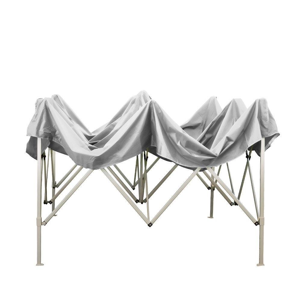 GAZEBO RICHIUDIBILE 3X4,5 BIANCO ACCIAIO 1080D RIVESTITO PVC MARKET