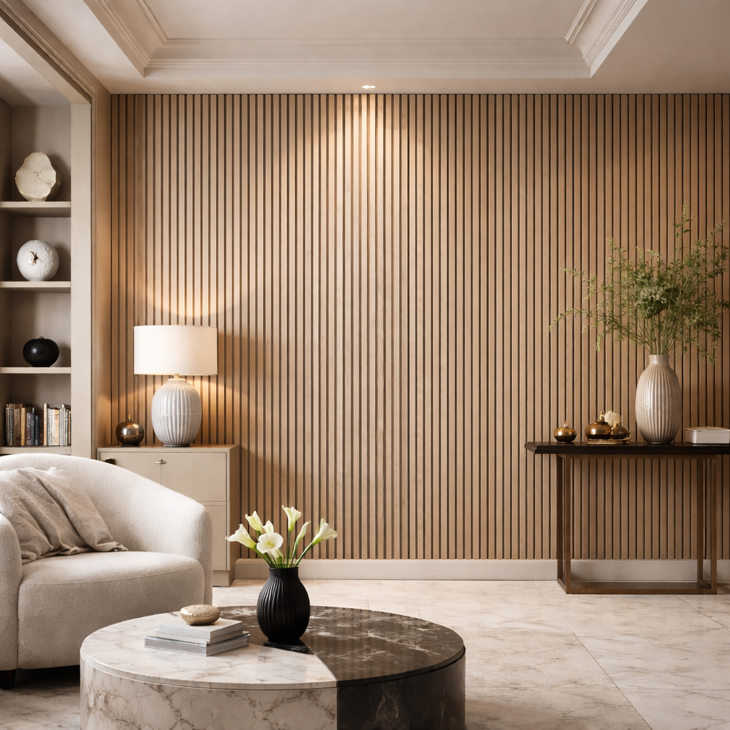 Pannello decorativo in PVC a listelli effetto doghe in legno Set 10 pz 120x30 Rivestimento murale Rovere