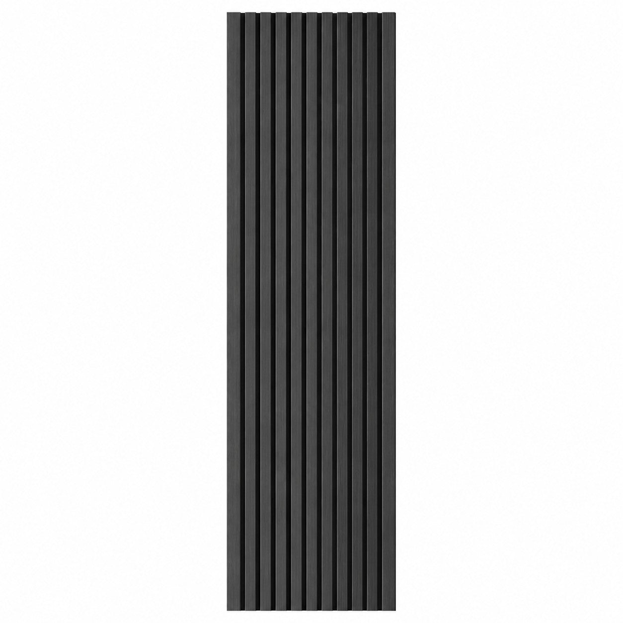 Pannello decorativo in PVC a listelli effetto doghe in legno Set 10 pz 120x30 Rivestimento murale Nero