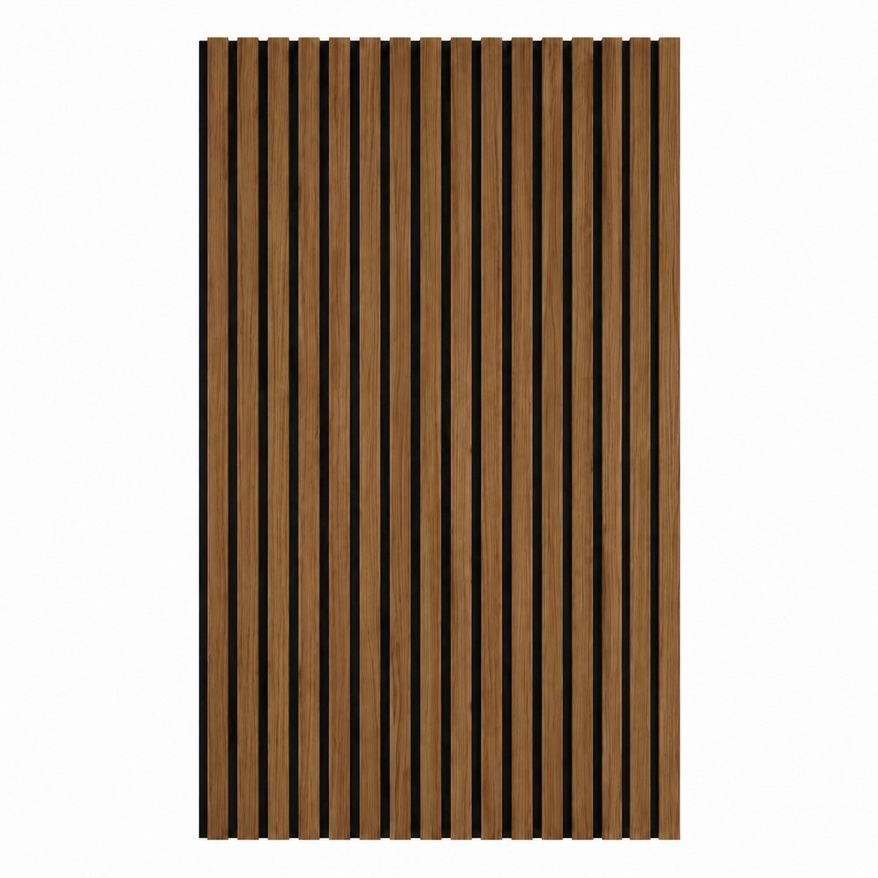 Pannello decorativo acustico fonoassorbente murale in HDF a doghe in legno Set 4 pz 120x60 Noce