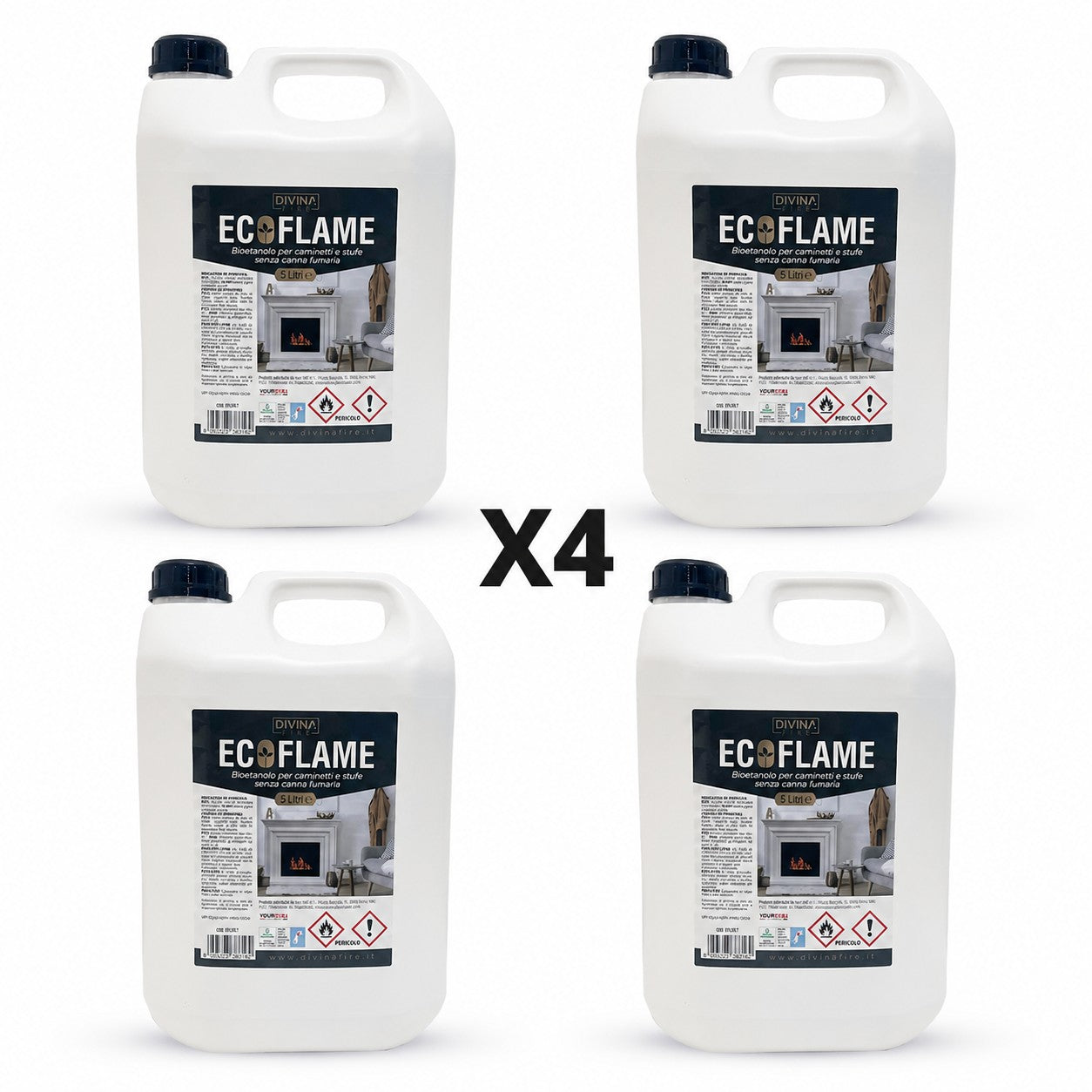 20 lt Bioetanolo combustibile Ecoflame per camini biocamini alta qualità
