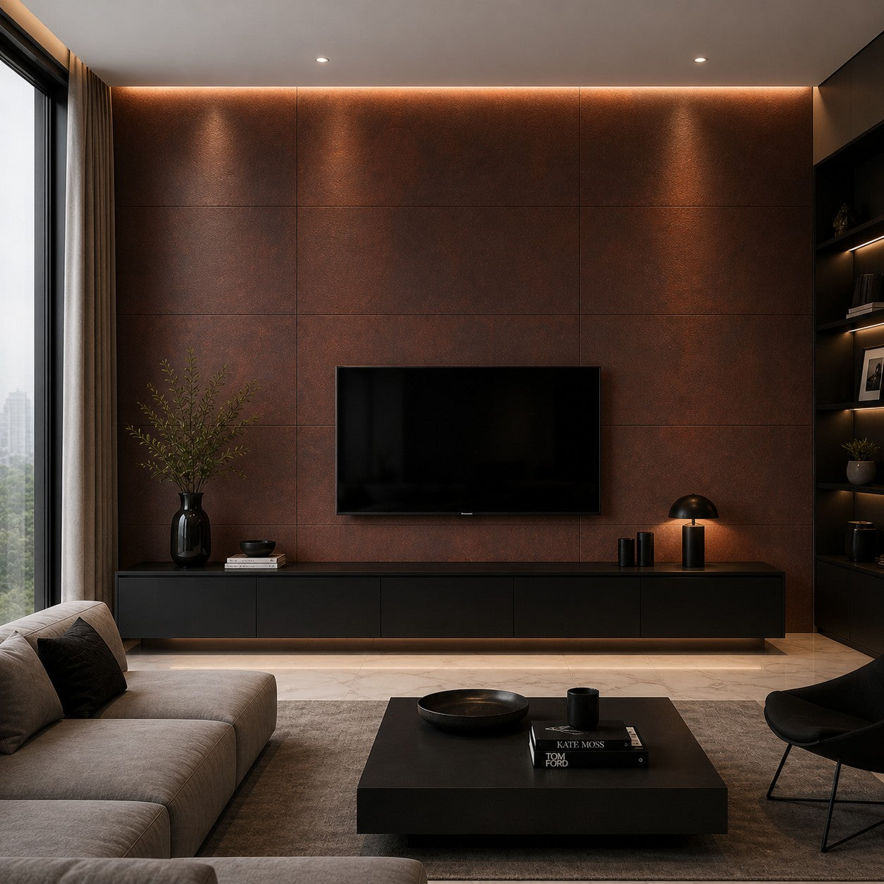 Pannello decorativo effetto metallo Ruggine Corten set 6 pz 120x60 in PVC UV Ultra Slim