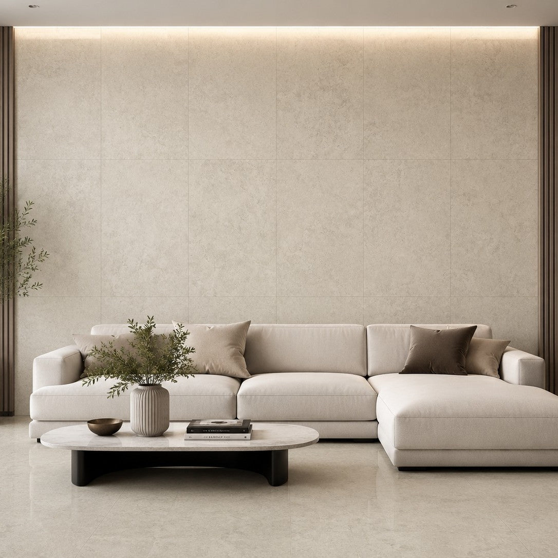 Piastrelle in LTV PVC autoadesive da pavimento parete Set 22 pz 2 mt2 30x30 effetto Marmo Beige