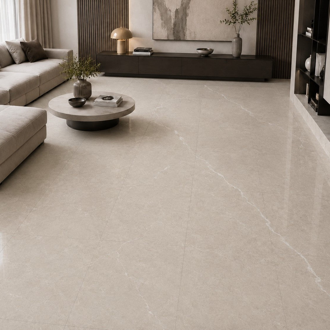 Piastrelle in LTV PVC autoadesive da pavimento parete Set 22 pz 2 mt2 30x30 effetto Marmo Beige