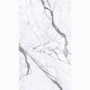 Pannello decorativo effetto marmo gres set 6 pz 4,3 mt2 rivestimento murale PVC in UV 120 x 60 Marmo Bianco Opaco