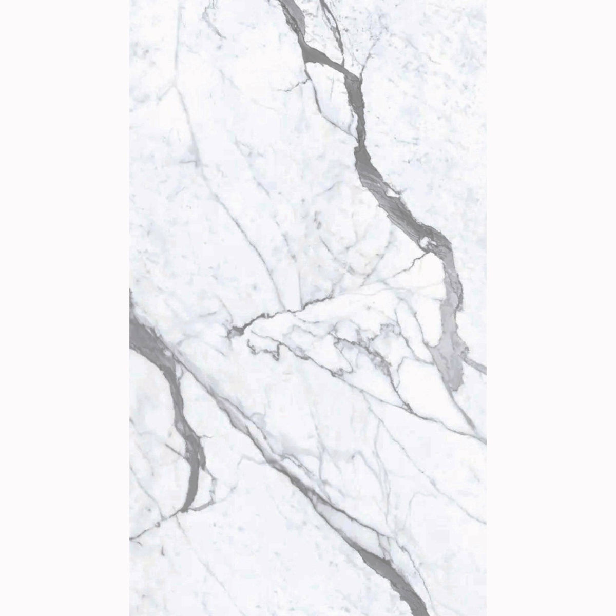 Pannello decorativo effetto marmo gres set 6 pz 4,3 mt2 rivestimento murale PVC in UV 120 x 60 Marmo Bianco Opaco