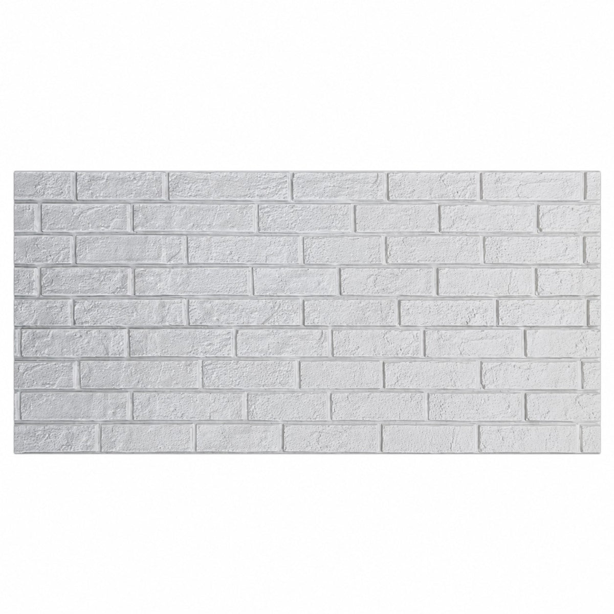 Pannello decorativo effetto pietra mattoni bianchi 3D set 12 pz 8,6 mt2 rivestimento murale in PU 120 x 60 x 2,5 Brick Bianco