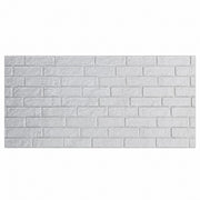 Pannello decorativo effetto pietra mattoni bianchi 3D set 12 pz 8,6 mt2 rivestimento murale in PU 120 x 60 x 2,5 Brick Bianco