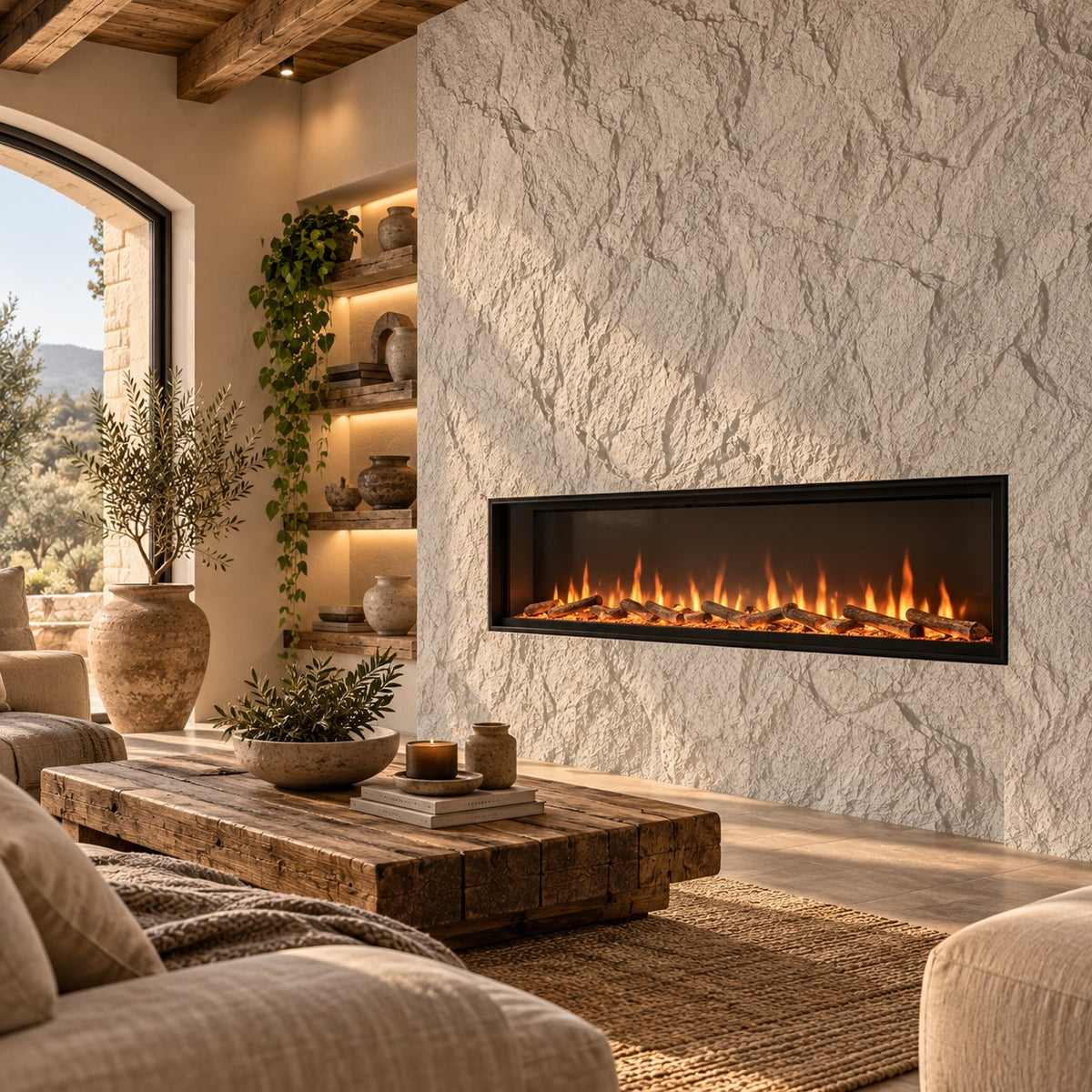 Pannello decorativo effetto roccia pietra 3D set 10 pz 7,2 mt2 rivestimento murale in PU 120 x 60 x 1,6 Bianco Leccese