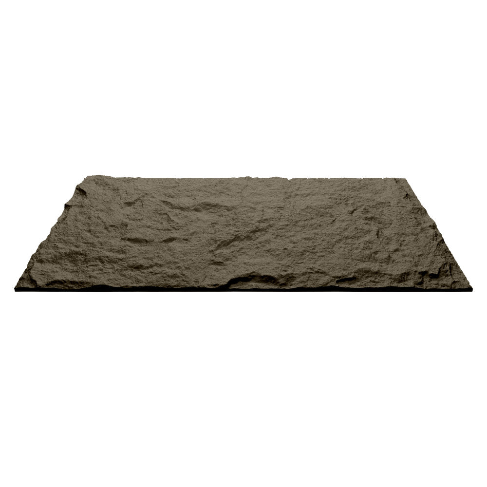 Pannello decorativo effetto roccia pietra 3D set 10 pz 7,2 mt2 rivestimento murale in PU 120 x 60 x 1,6 Grigio Ossidiana