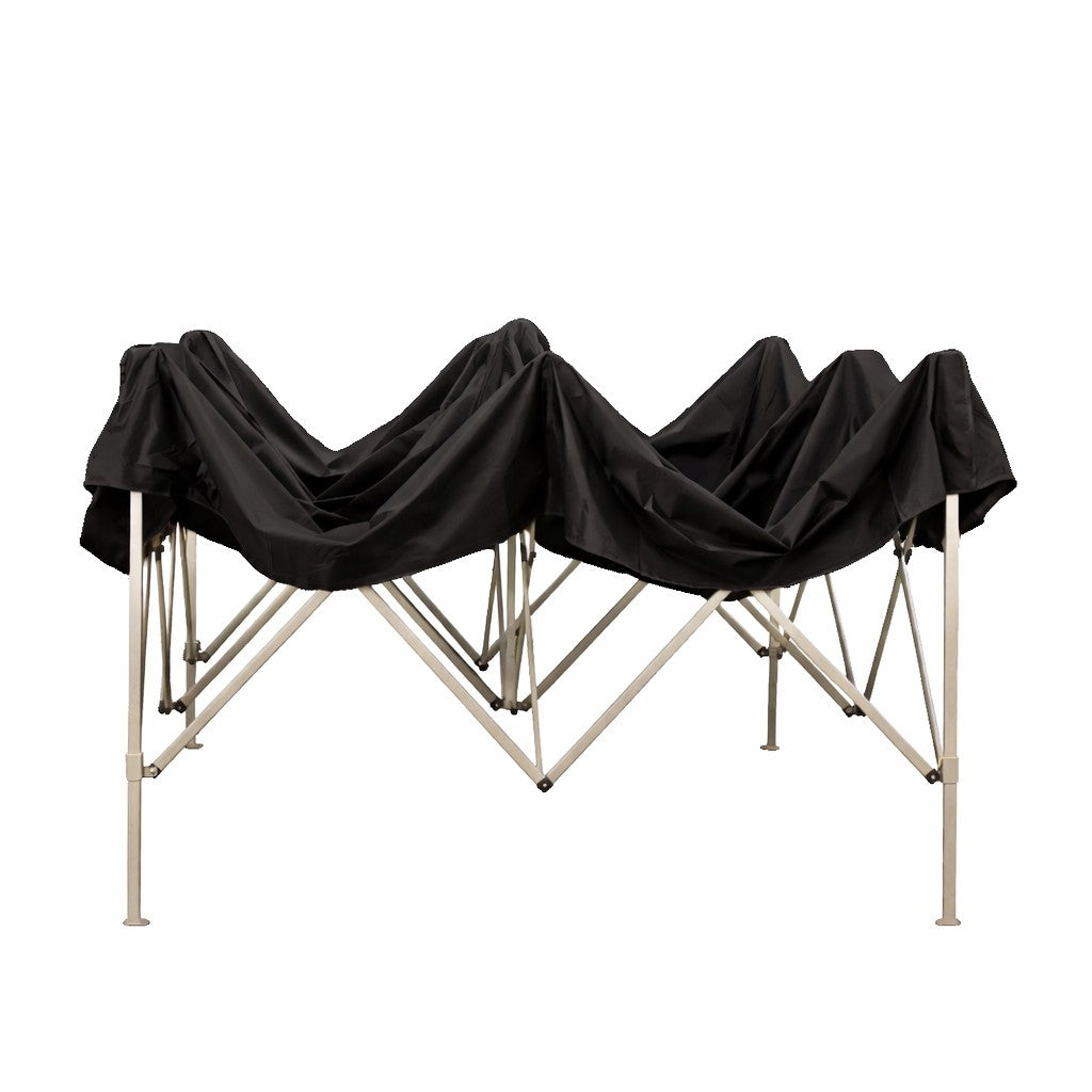TELO TETTO 3X3 NERO RICAMBIO GAZEBO RIVESTITO PVC MARKET