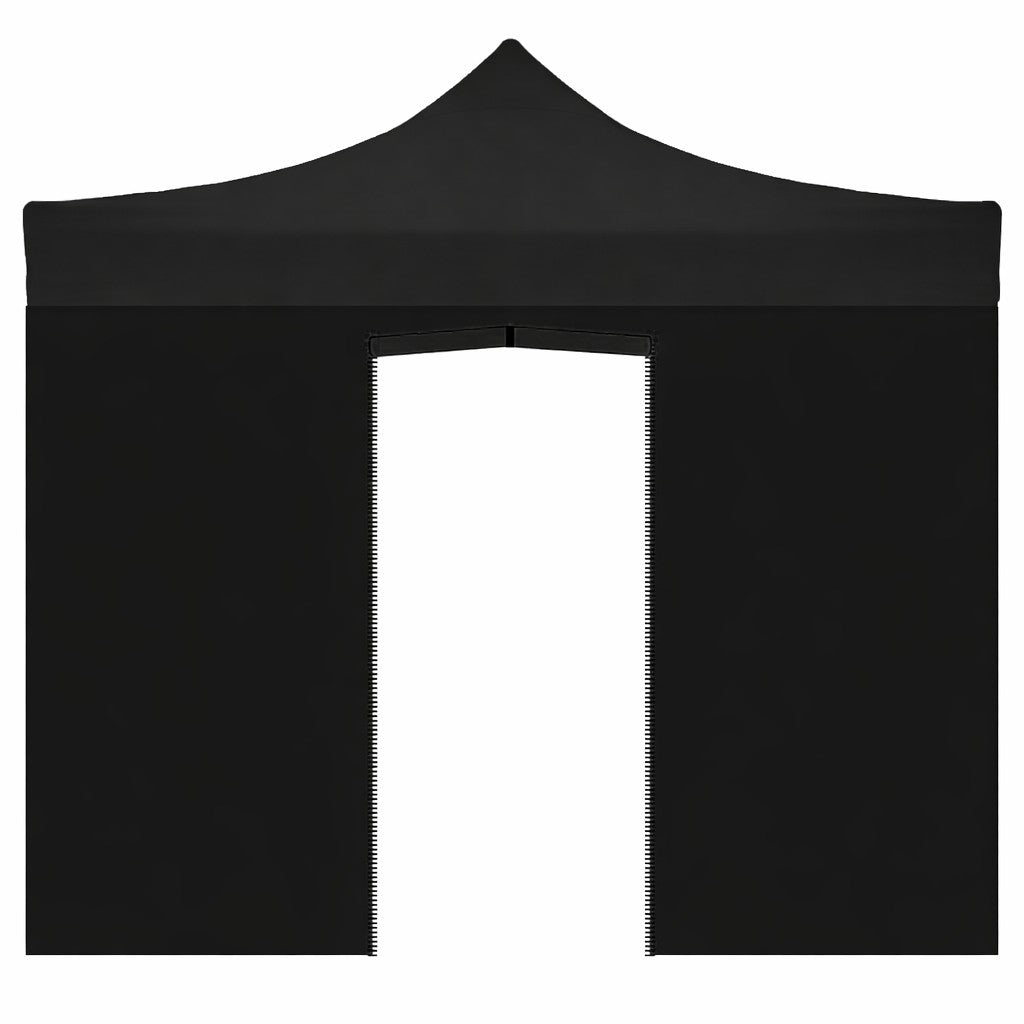 TELO LATERALE 3X2 CON PORTA PER GAZEBO MARKET NERO