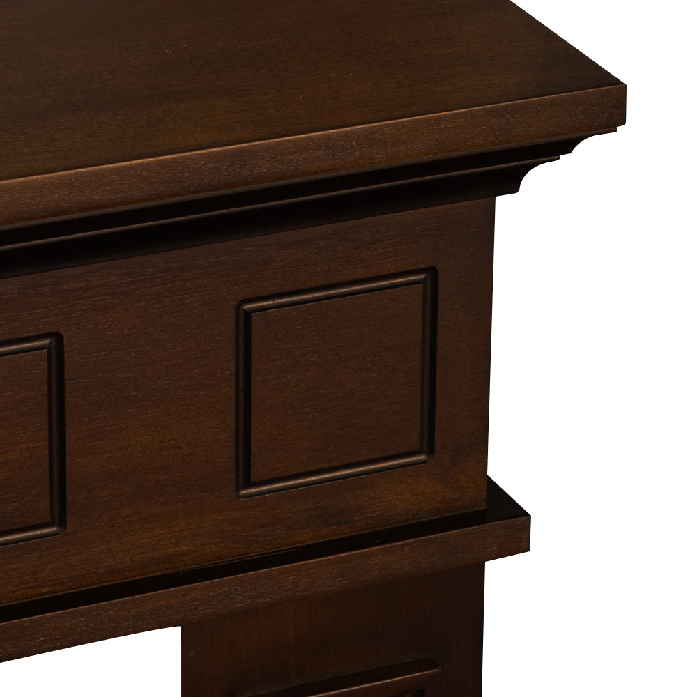 Cornice per camino rivestimento in legno L89,5xH90,5xP28 Jefferson Noce