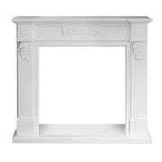 Cornice per camino rivestimento in legno L121xP38xH108 Truman Bianco