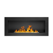 BIOCAMINO DA PARETE/INCASSO LUCCA NERO L 90 x P 12 x H 40