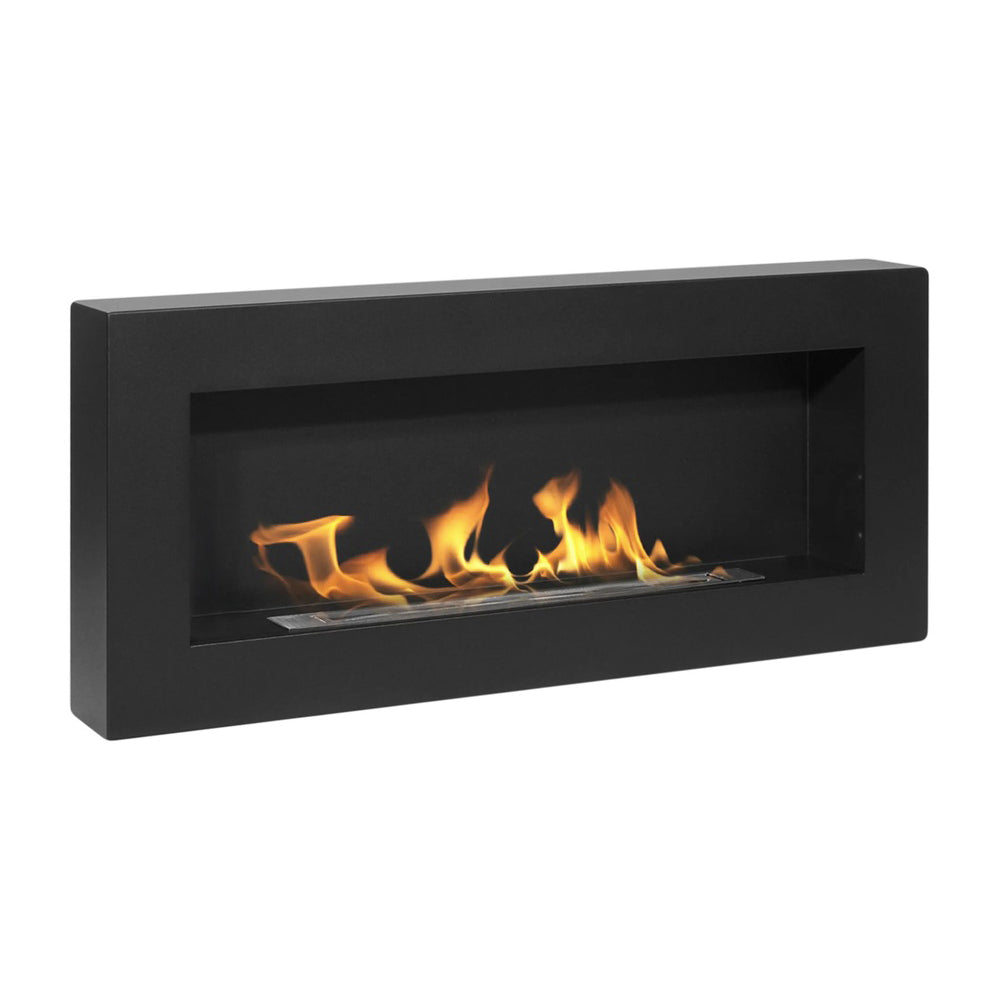 BIOCAMINO DA PARETE SIENA NERO L 90 x P 12 x H 40