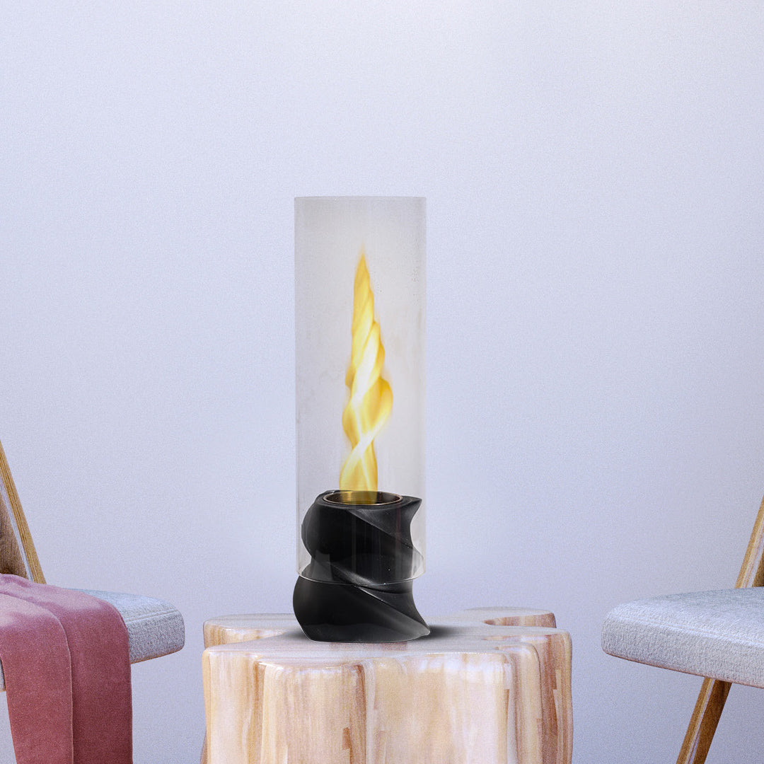 BIOCAMINO DA TAVOLO NIZZA NERO D.14,5 X H46,5 INTERNO ESTERNO