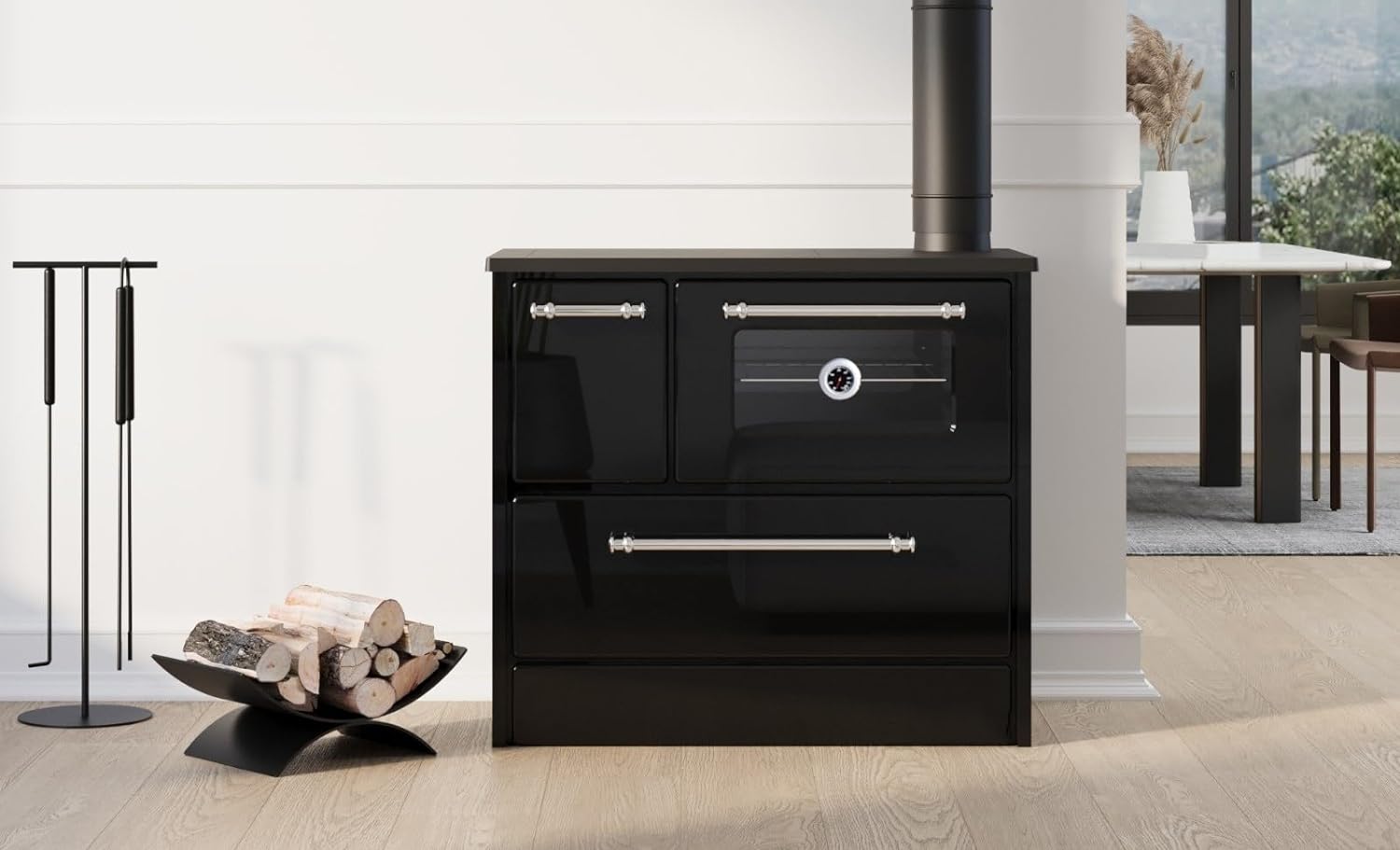 CUCINA A LEGNA BEATRICE NERA 9 KW 87 x 51 x H 79