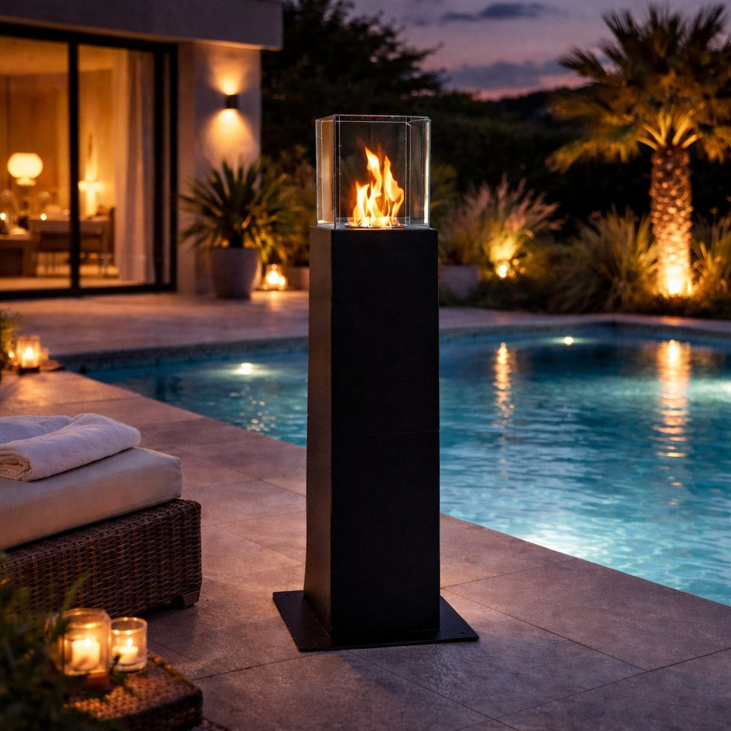 BIOCAMINO DA TERRA CAPRI 110 NERO PER ESTERNO