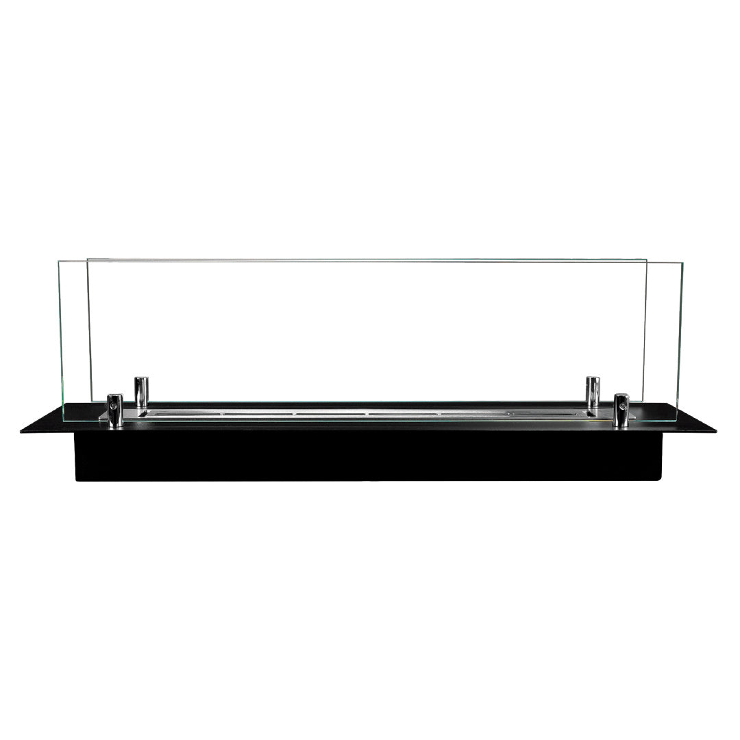 BRUCIATORE INCASSO ACCIAIO INOX 65 CM CON VETRI