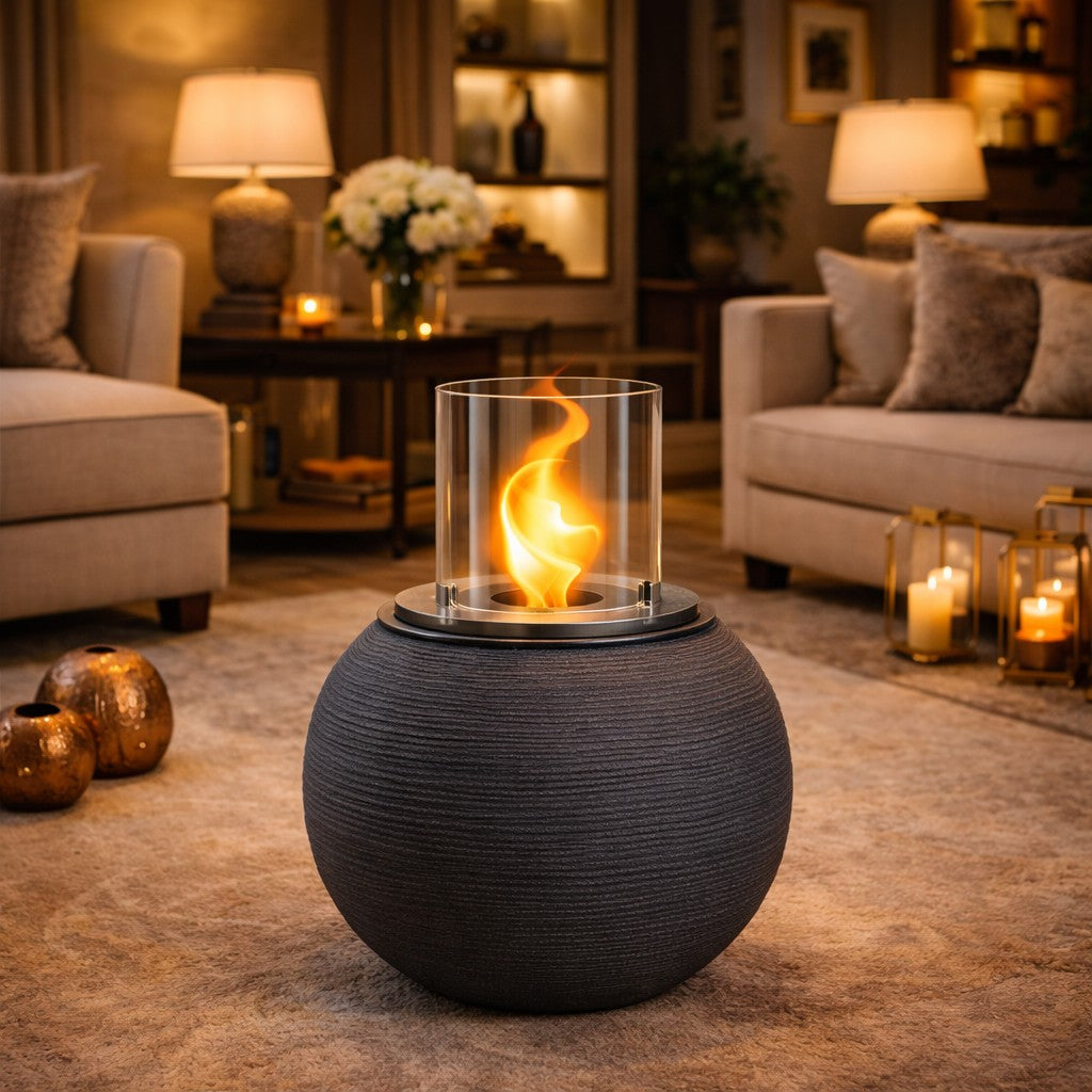 BIOCAMINO DA TERRA BOTTICELLI ANTRACITE D.40 X H54 INTERNO-ESTERNO