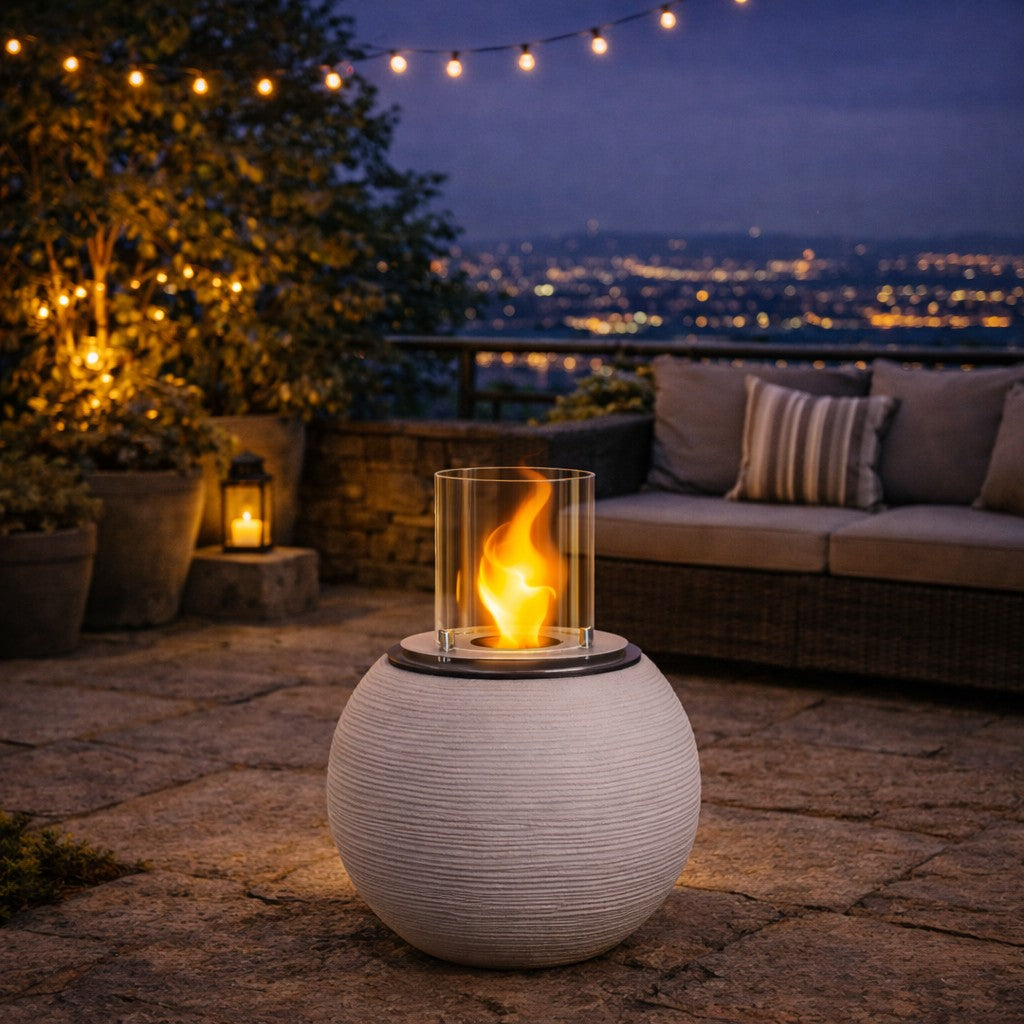 BIOCAMINO DA TERRA BOTTICELLI CORDA BEIGE D.40 X H54 INTERNO-ESTERNO