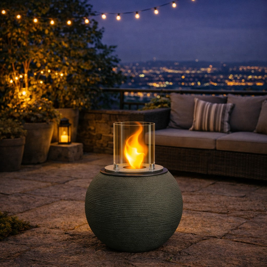 BIOCAMINO DA TERRA BOTTICELLI VERDE SALVIA D.40 X H54 INTERNO-ESTERNO