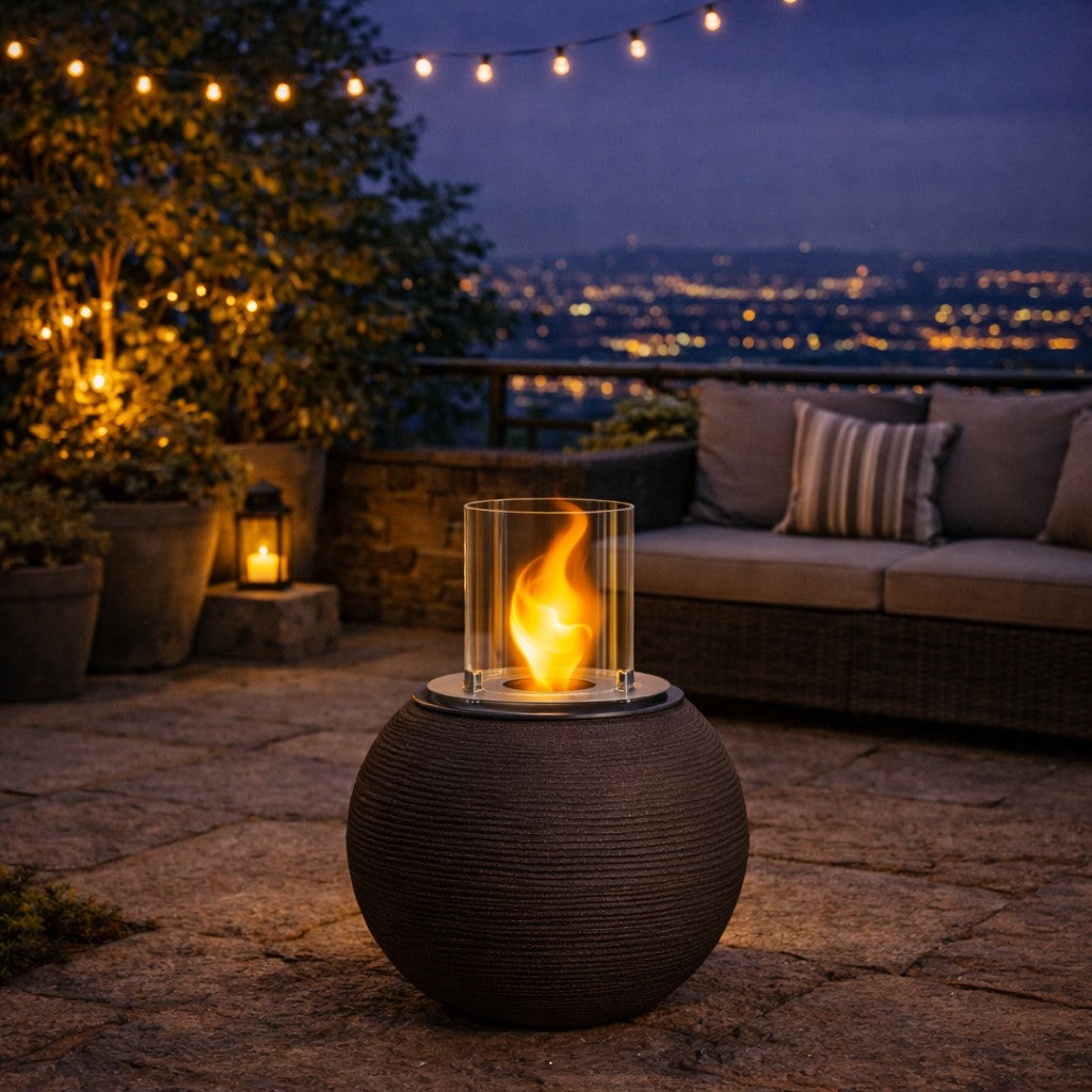 BIOCAMINO DA TERRA BOTTICELLI TERRA MARRONE D.40 X H54 INTERNO-ESTERNO