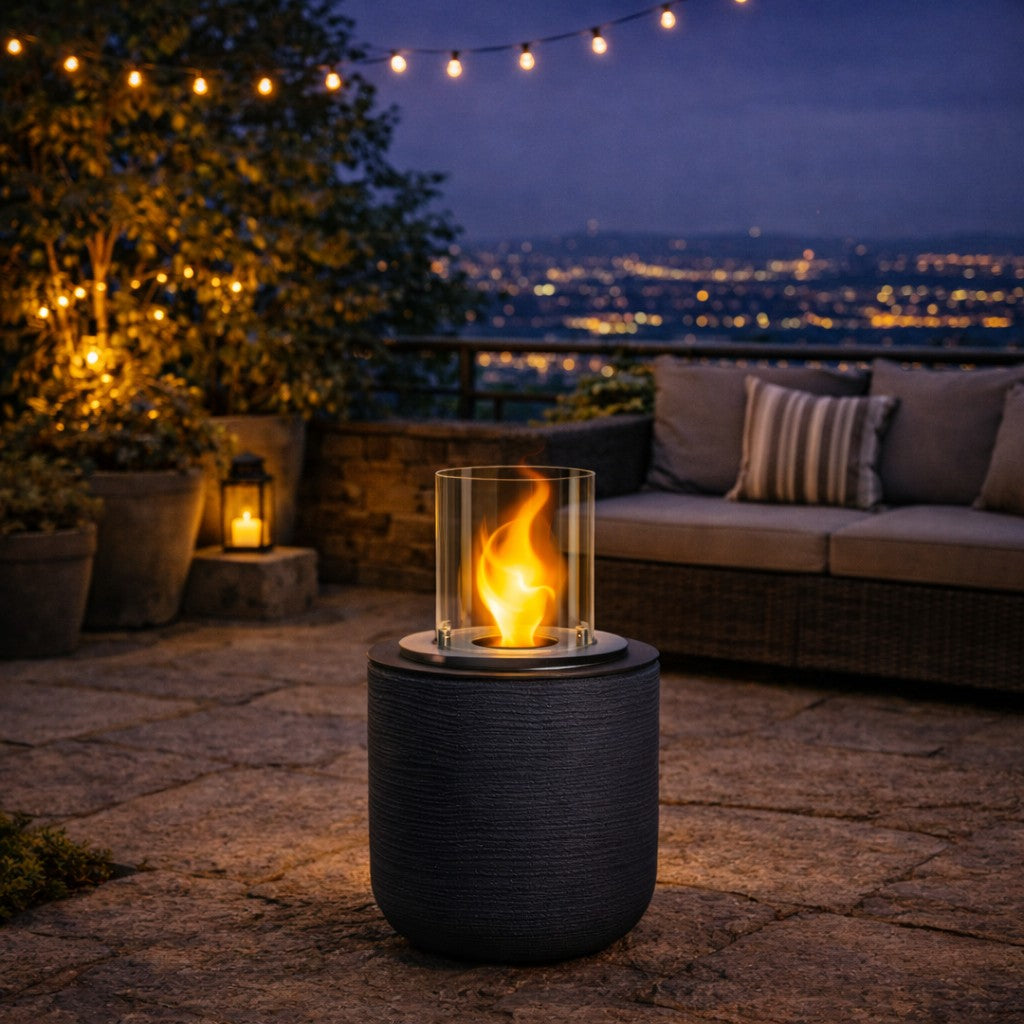 BIOCAMINO DA TERRA RAFFAELLO ANTRACITE D.35 X H55 INTERNO-ESTERNO