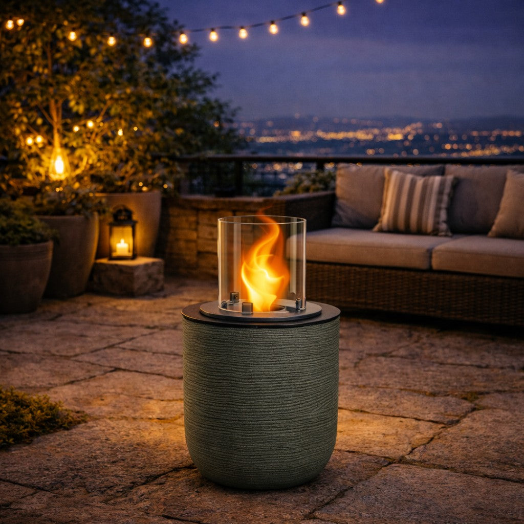 BIOCAMINO DA TERRA RAFFAELLO VERDE SALVIA D.35 X H55 INTERNO-ESTERNO