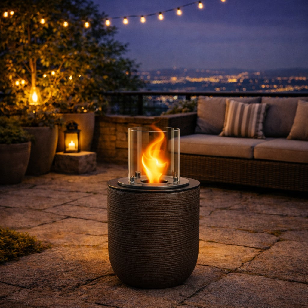 BIOCAMINO DA TERRA RAFFAELLO TERRA MARRONE D.35 X H55 INTERNO-ESTERNO