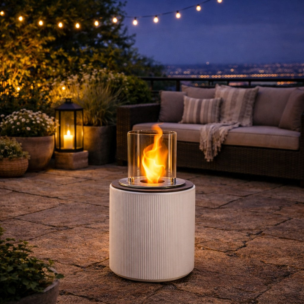 BIOCAMINO DA TERRA MODIGLIANI BIANCO D.36 X H56 INTERNO-ESTERNO