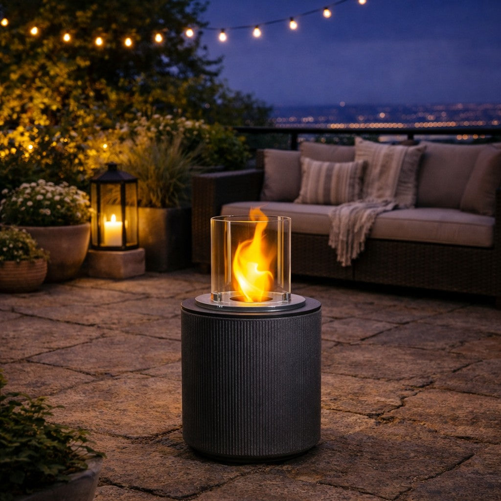 BIOCAMINO DA TERRA MODIGLIANI ANTRACITE D.36 X H56 INTERNO-ESTERNO