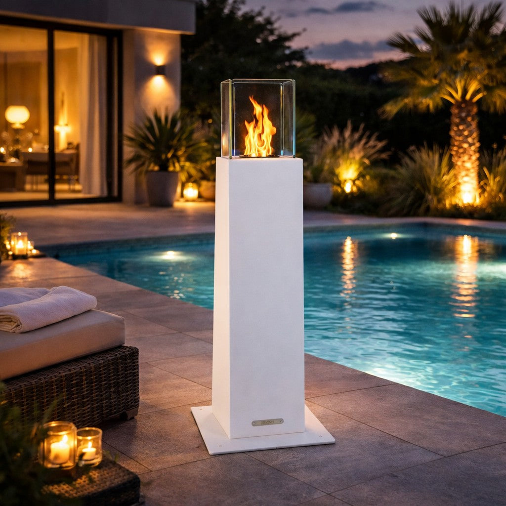 BIOCAMINO DA TERRA CAPRI 70 BIANCO PER ESTERNO