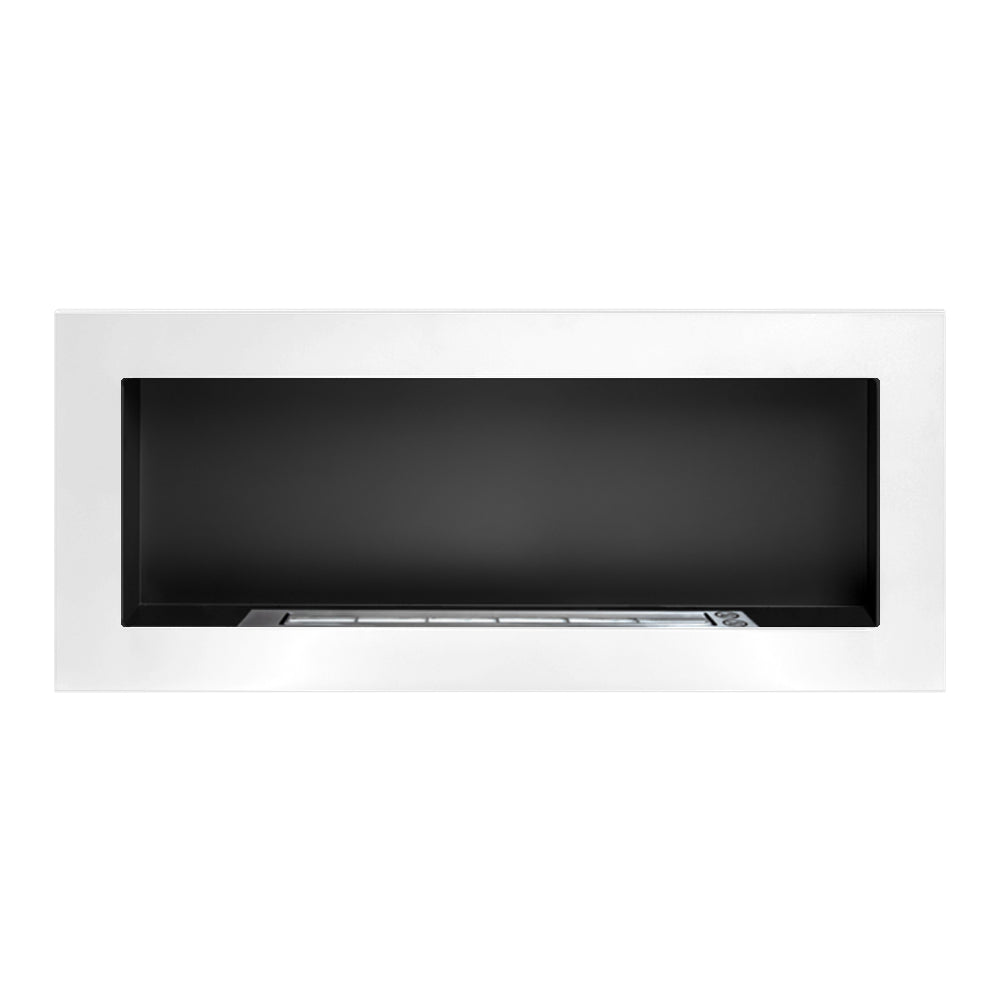 BIOCAMINO DA PARETE/INCASSO LUCCA BIANCO L 90 x P 12 x H 40