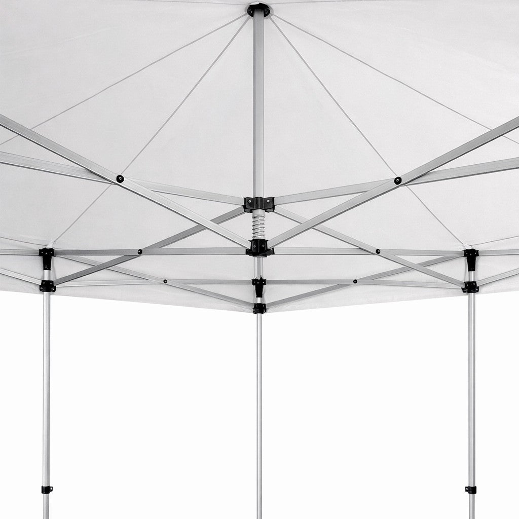 GAZEBO RICHIUDIBILE 3X3 BIANCO ALLUMINIO 1680D RIVESTITO PVC MARKET-PRO