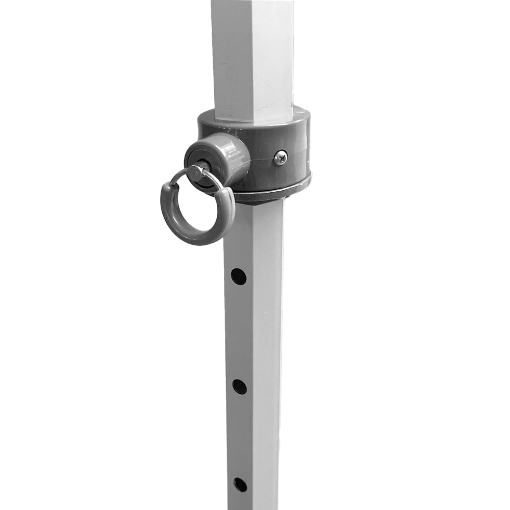 GAZEBO RICHIUDIBILE 3X3 BIANCO ALLUMINIO 1680D RIVESTITO PVC MARKET-PRO