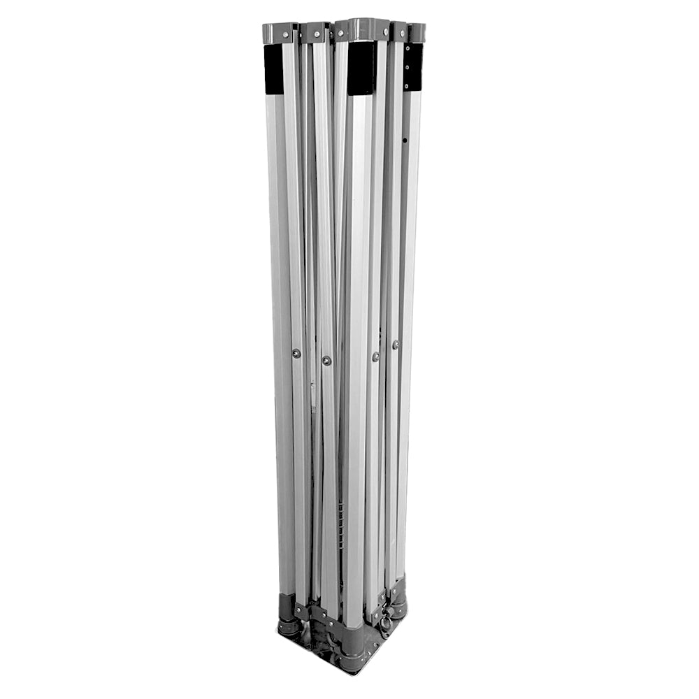 GAZEBO RICHIUDIBILE 3X3 BIANCO ALLUMINIO 1680D RIVESTITO PVC MARKET-PRO