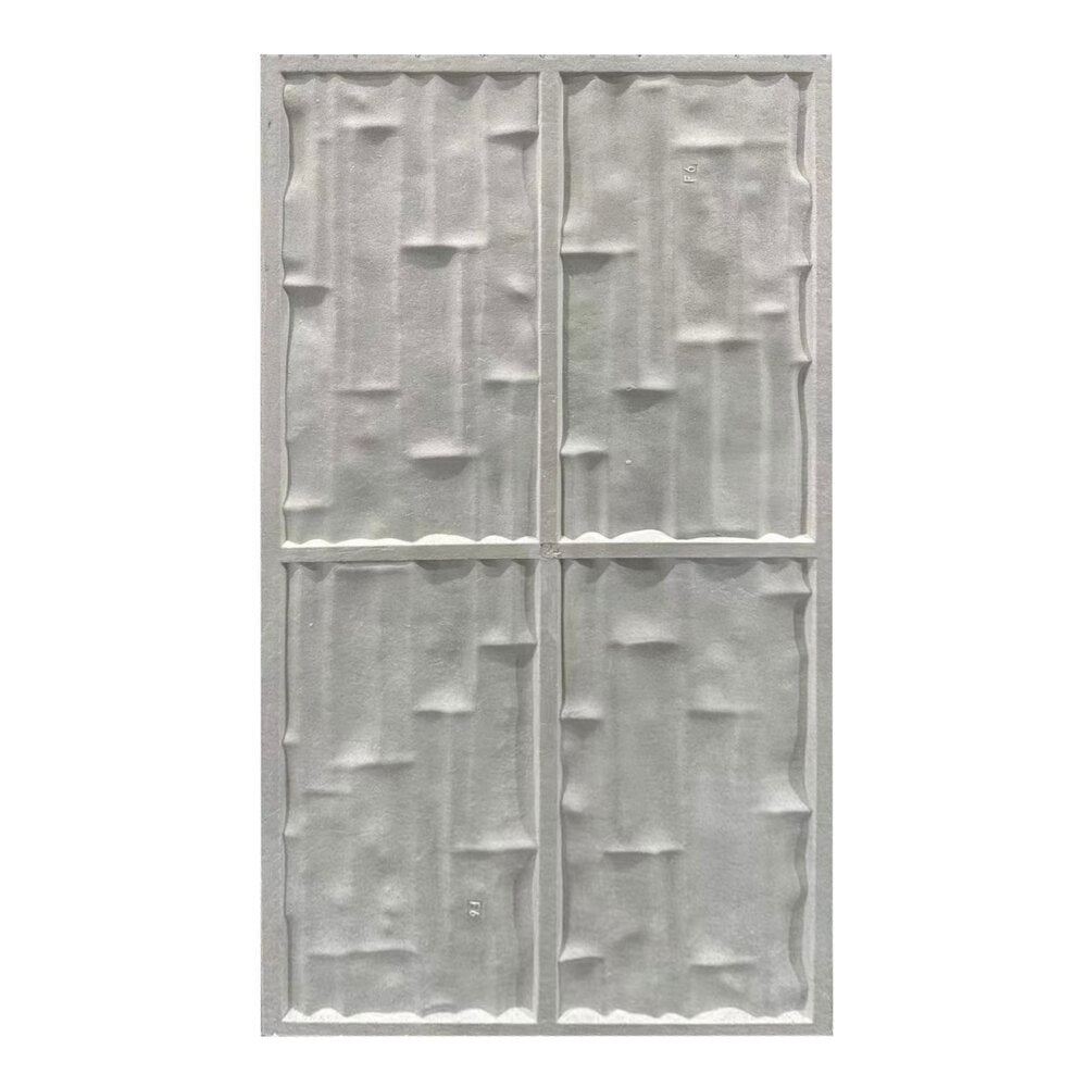 Pannello decorativo effetto pietra mattoni 3D set 12 pz 8,6 mt2 rivestimento murale in PU 120 x 60 x 2,5 Quarzite Bianco