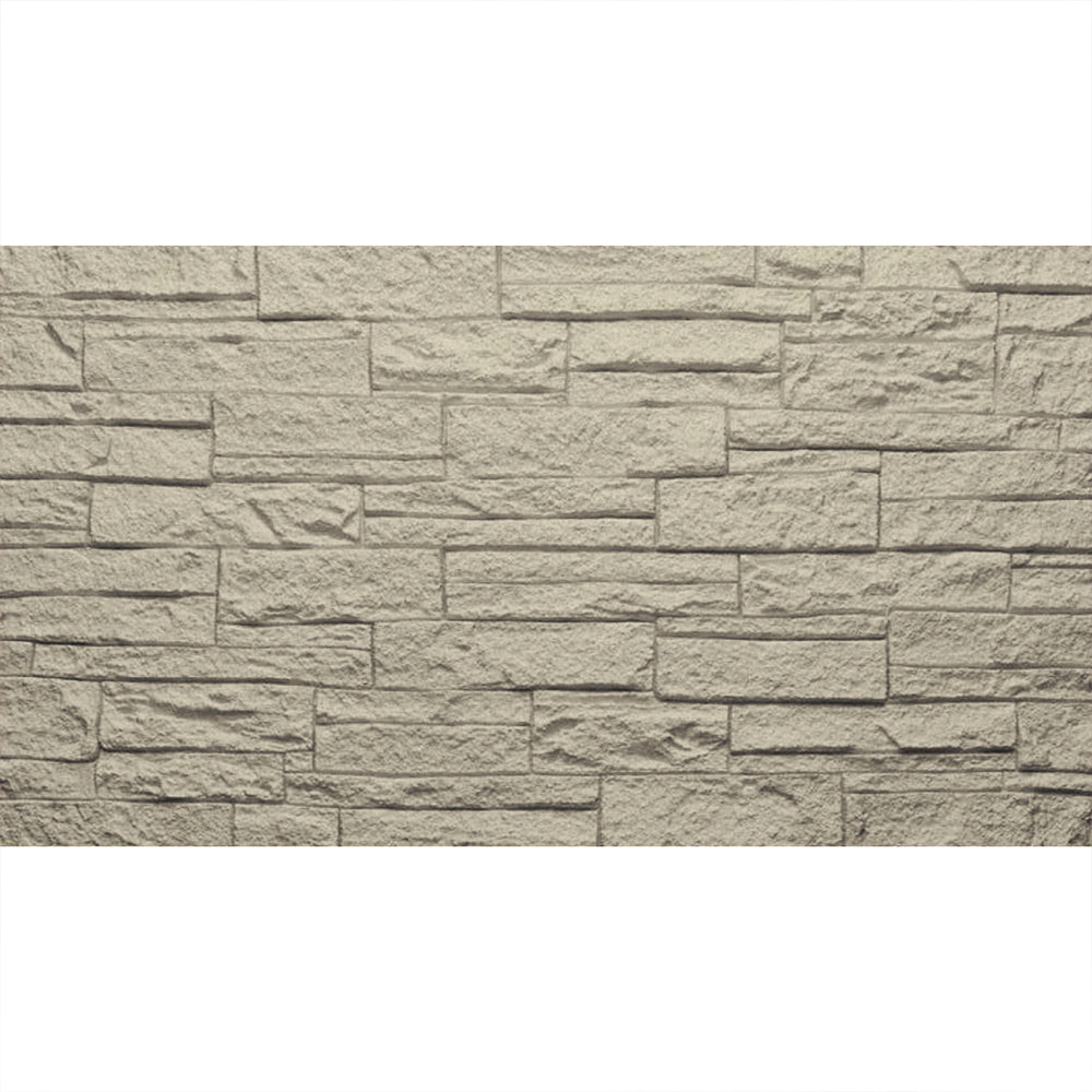 Pannello decorativo effetto pietra mattoni 3D set 12 pz 8,6 mt2 rivestimento murale in PU 120 x 60 x 2,5 Greige Tortora